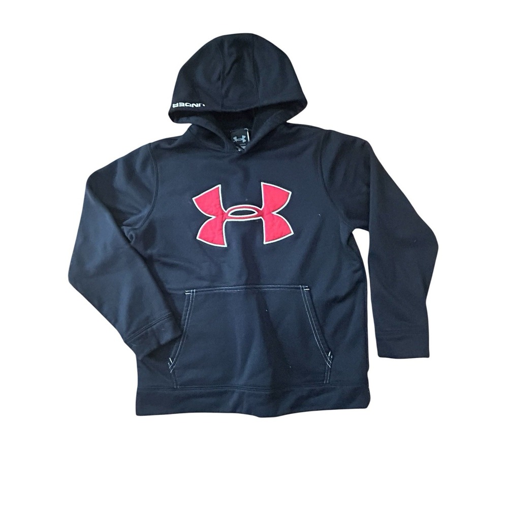 Under Armour Boys Rival Fleece Big Logo Hoodie Youth Med YMD